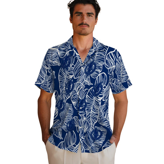 Tampa Bay Lightning Hawaiian Shirt - Leaf Outline | Moonbestprint