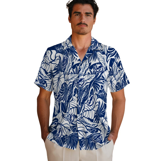 Tampa Bay Lightning Hawaiian Shirt - Monstera Layer | Moonbestprint