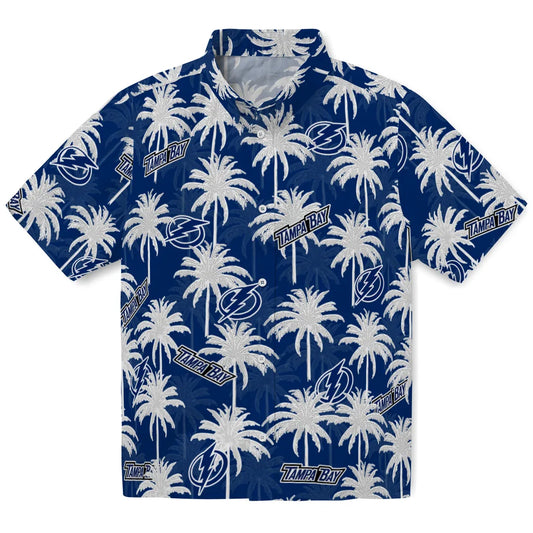 Tampa Bay Lightning Hawaiian Shirt - Palm Tree Motif | Moonbestprint