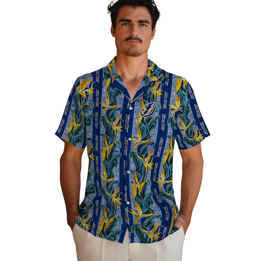 Tampa Bay Lightning Hawaiian Shirt - Paradise Vines | Moonbestprint