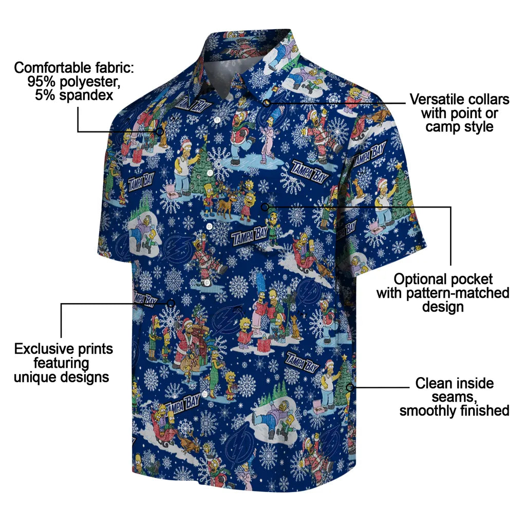 Tampa Bay Lightning Hawaiian Shirt - Simpsons Christmas | Moonbestprint