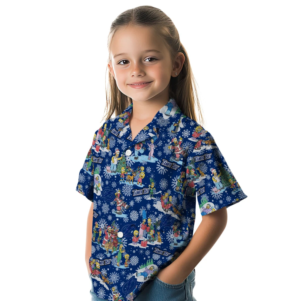 Tampa Bay Lightning Hawaiian Shirt - Simpsons Christmas | Moonbestprint