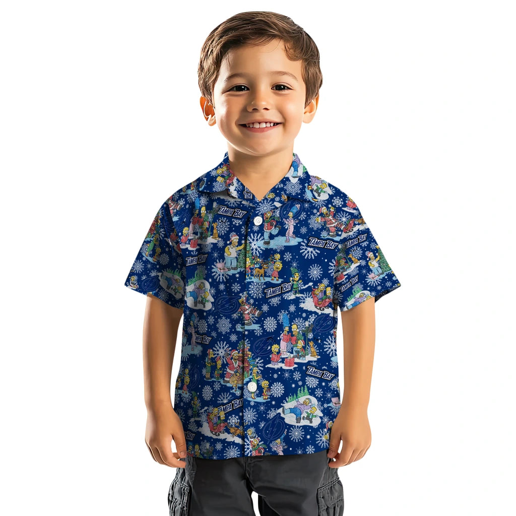 Tampa Bay Lightning Hawaiian Shirt - Simpsons Christmas | Moonbestprint
