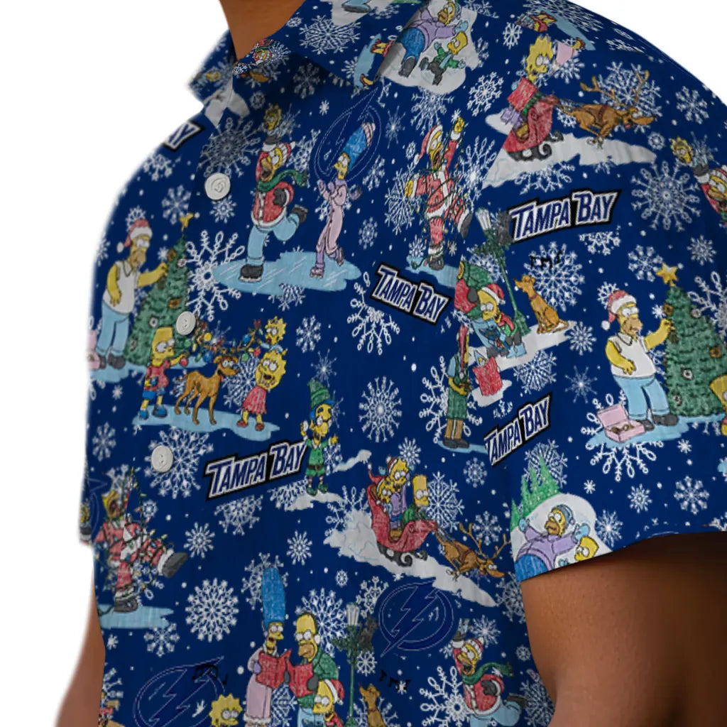Tampa Bay Lightning Hawaiian Shirt - Simpsons Christmas | Moonbestprint