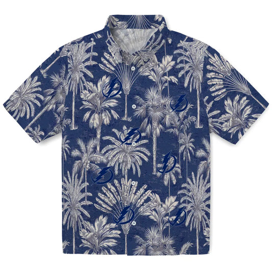 Tampa Bay Lightning Hawaiian Shirt - Vintage Palm Tree | Moonbestprint