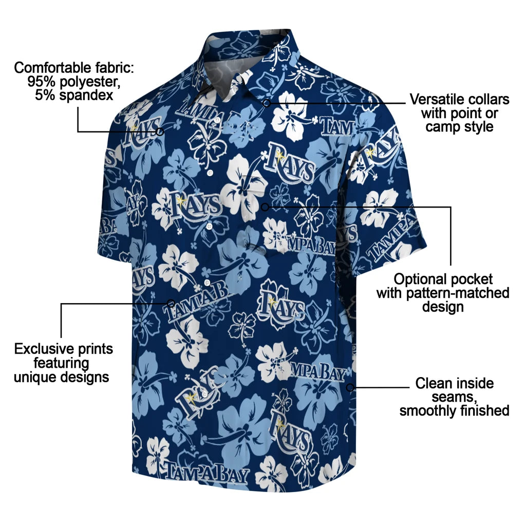 Tampa Bay Rays Hibiscus Bloom Hawaiian Shirt – Moonbestprint
