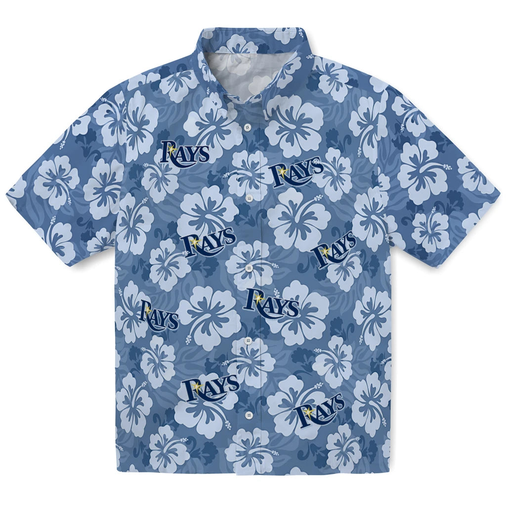 Tampa Bay Rays Hawaiian Shirt - Hibiscus Cluster | Moonbestprint