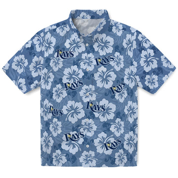 Tampa Bay Rays Hawaiian Shirt - Hibiscus Cluster | Moonbestprint