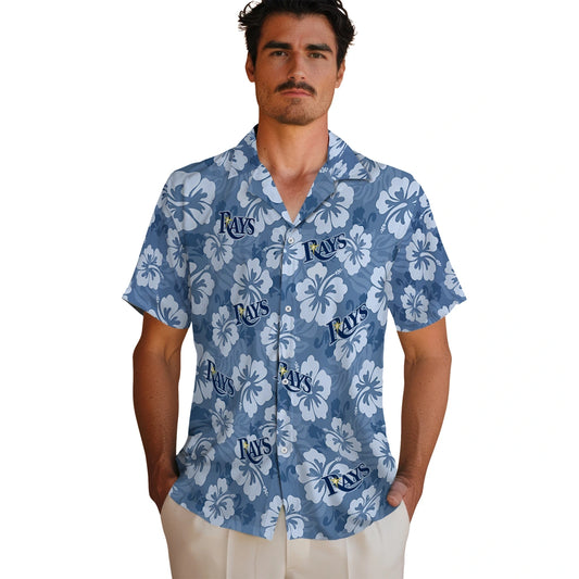 Tampa Bay Rays Hawaiian Shirt - Hibiscus Cluster | Moonbestprint