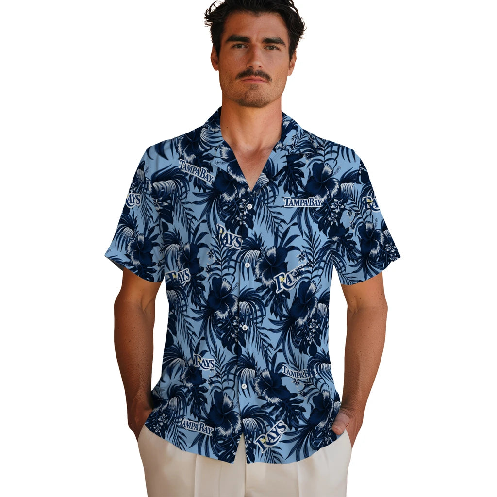 Tampa Bay Rays Hawaiian Shirt - Hibiscus Exotic | Moonbestprint