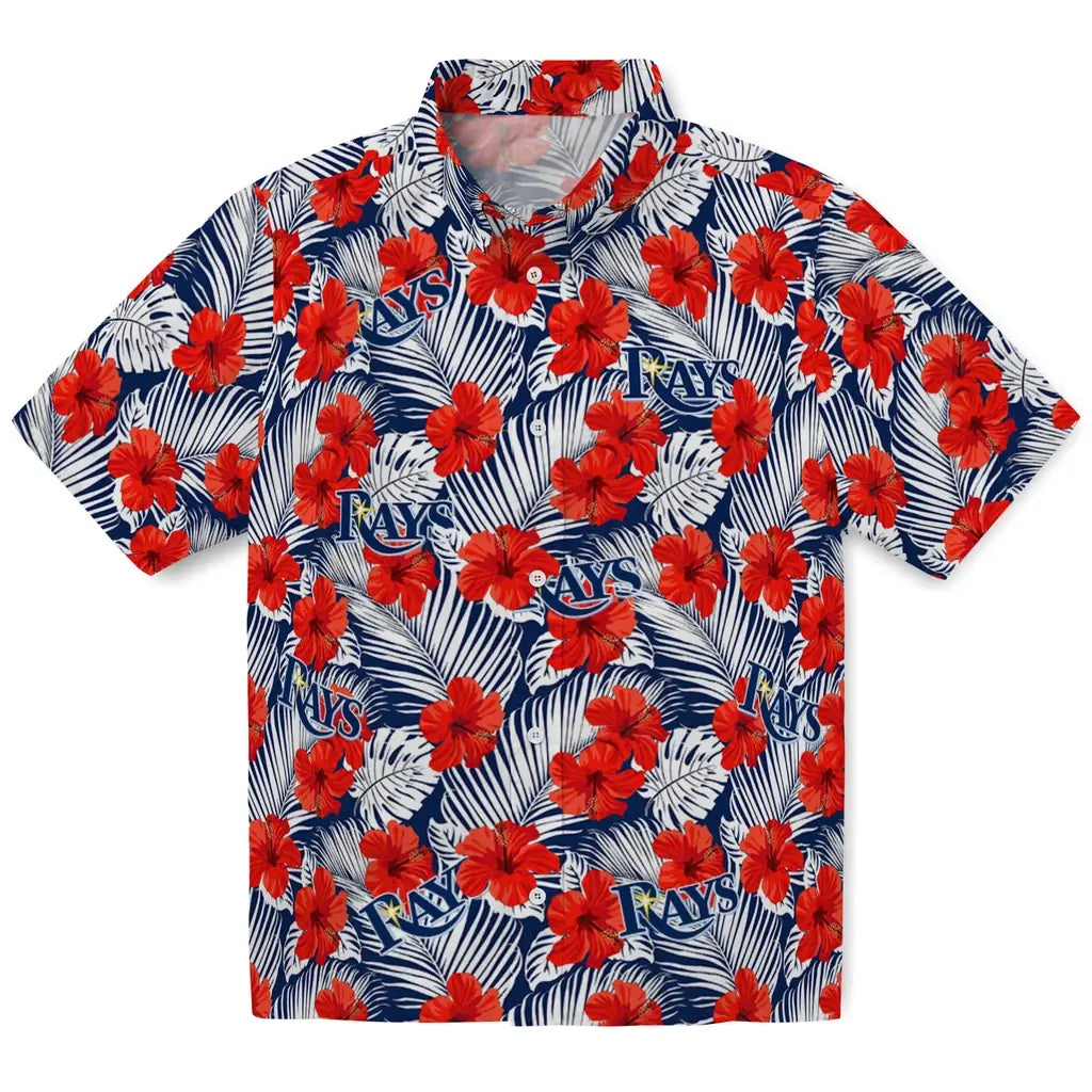 Tampa Bay Rays Hawaiian Shirt - Hibiscus Fiesta | Moonbestprint