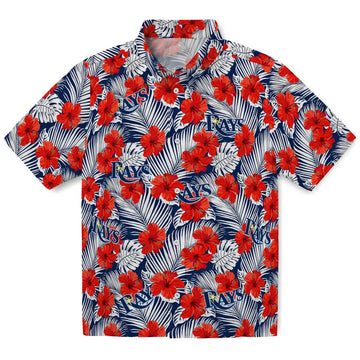 Tampa Bay Rays Hawaiian Shirt - Hibiscus Fiesta | Moonbestprint