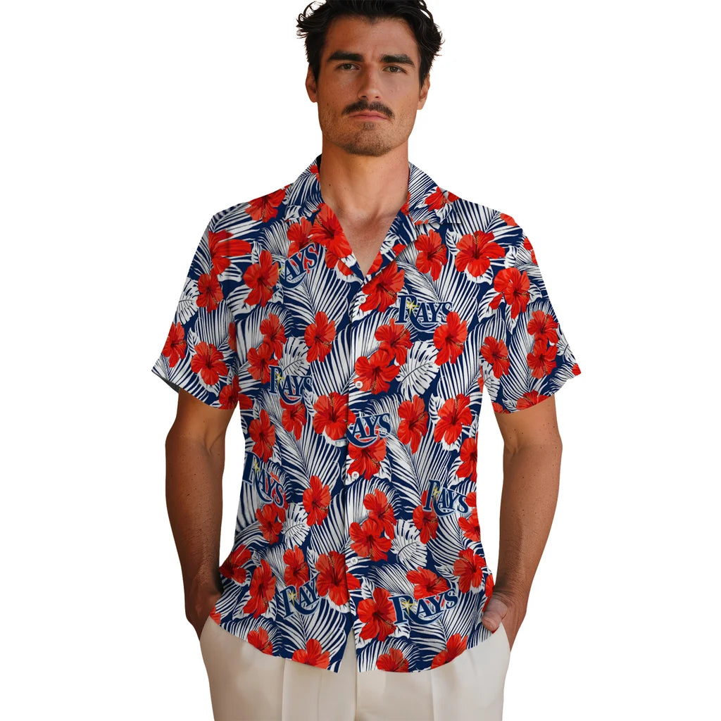 Tampa Bay Rays Hawaiian Shirt - Hibiscus Fiesta | Moonbestprint