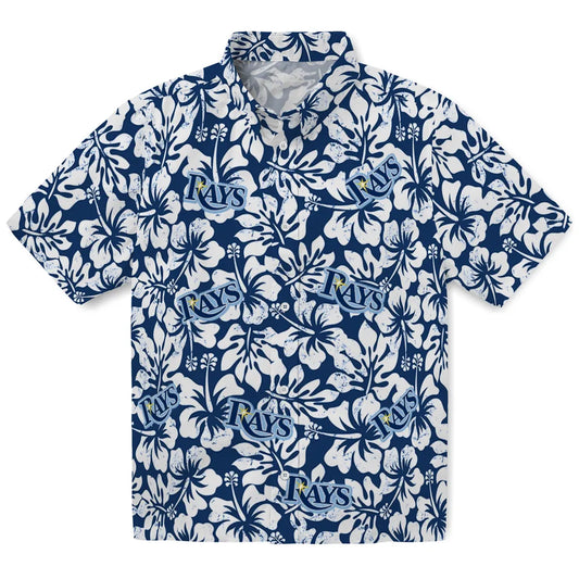 Tampa Bay Rays Hawaiian Shirt - Hibiscus Motif | Moonbestprint