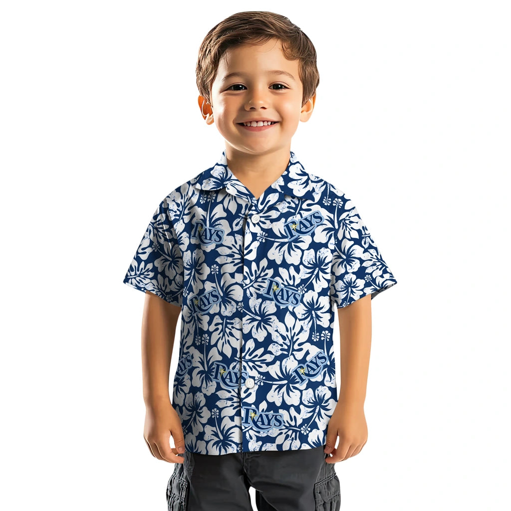 Tampa Bay Rays Hawaiian Shirt - Hibiscus Motif | Moonbestprint