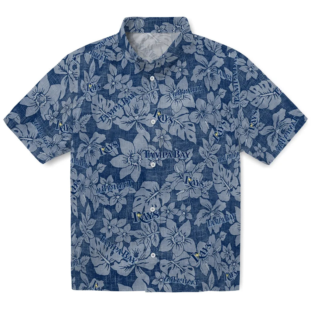 Tampa Bay Rays Hawaiian Shirt - Hibiscus Oasis | Moonbestprint