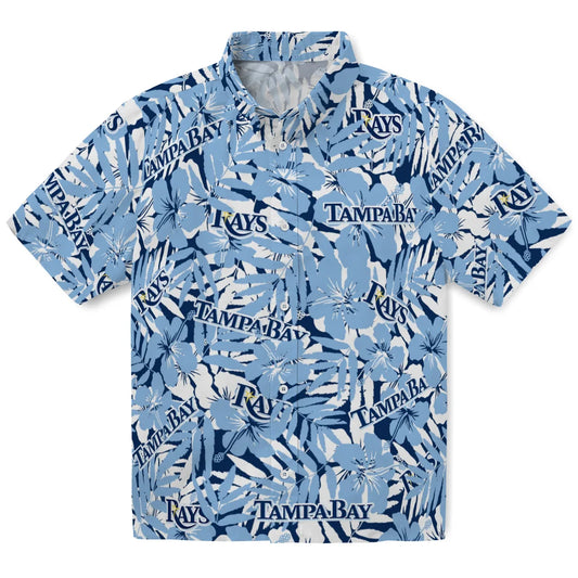 Tampa Bay Rays Hawaiian Shirt - Hibiscus Overlay | Moonbestprint