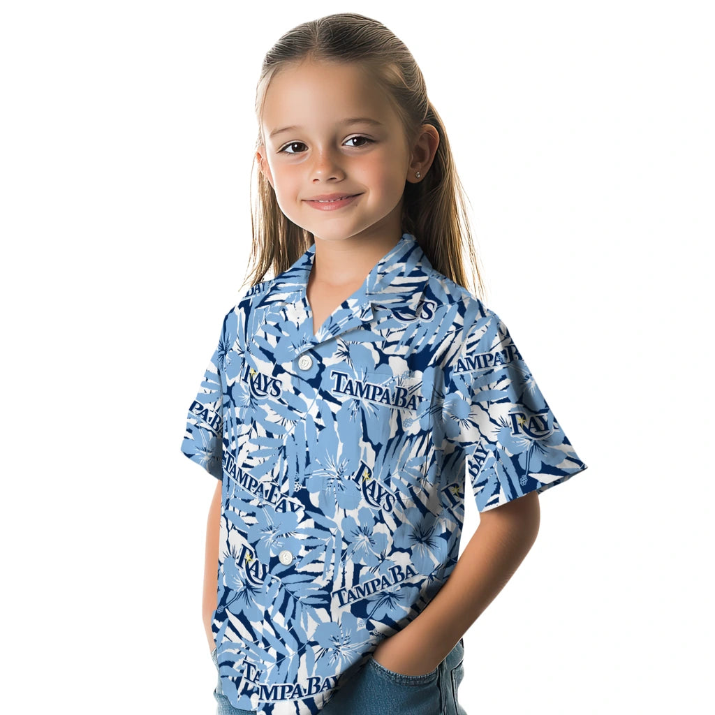 Tampa Bay Rays Hawaiian Shirt - Hibiscus Overlay | Moonbestprint
