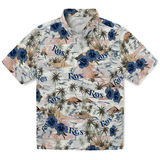 Tampa Bay Rays Hawaiian Shirt - Hibiscus Seaside | Moonbestprint