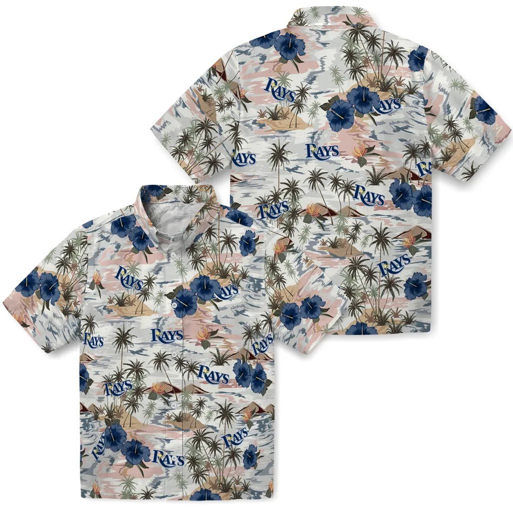 Tampa Bay Rays Hawaiian Shirt - Hibiscus Seaside | Moonbestprint