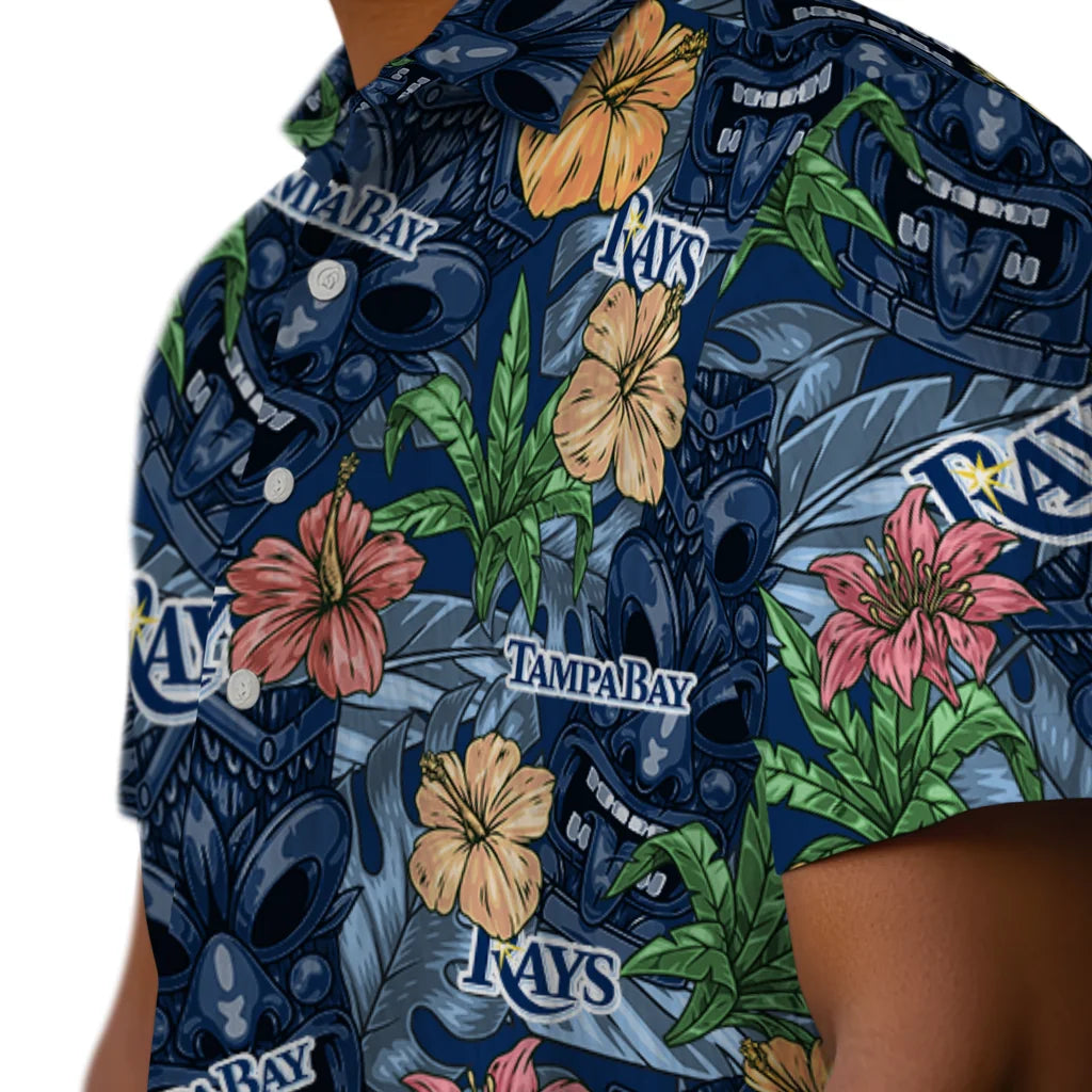 Tampa Bay Rays Hawaiian Shirt - Hibiscus Tiki Jungle | Moonbestprint