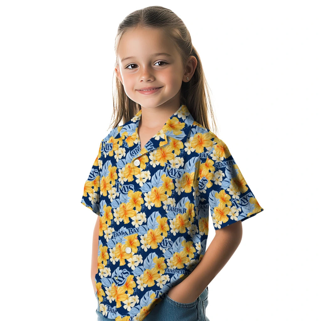 Tampa Bay Rays Hawaiian Shirt - Hibiscus Tropics | Moonbestprint