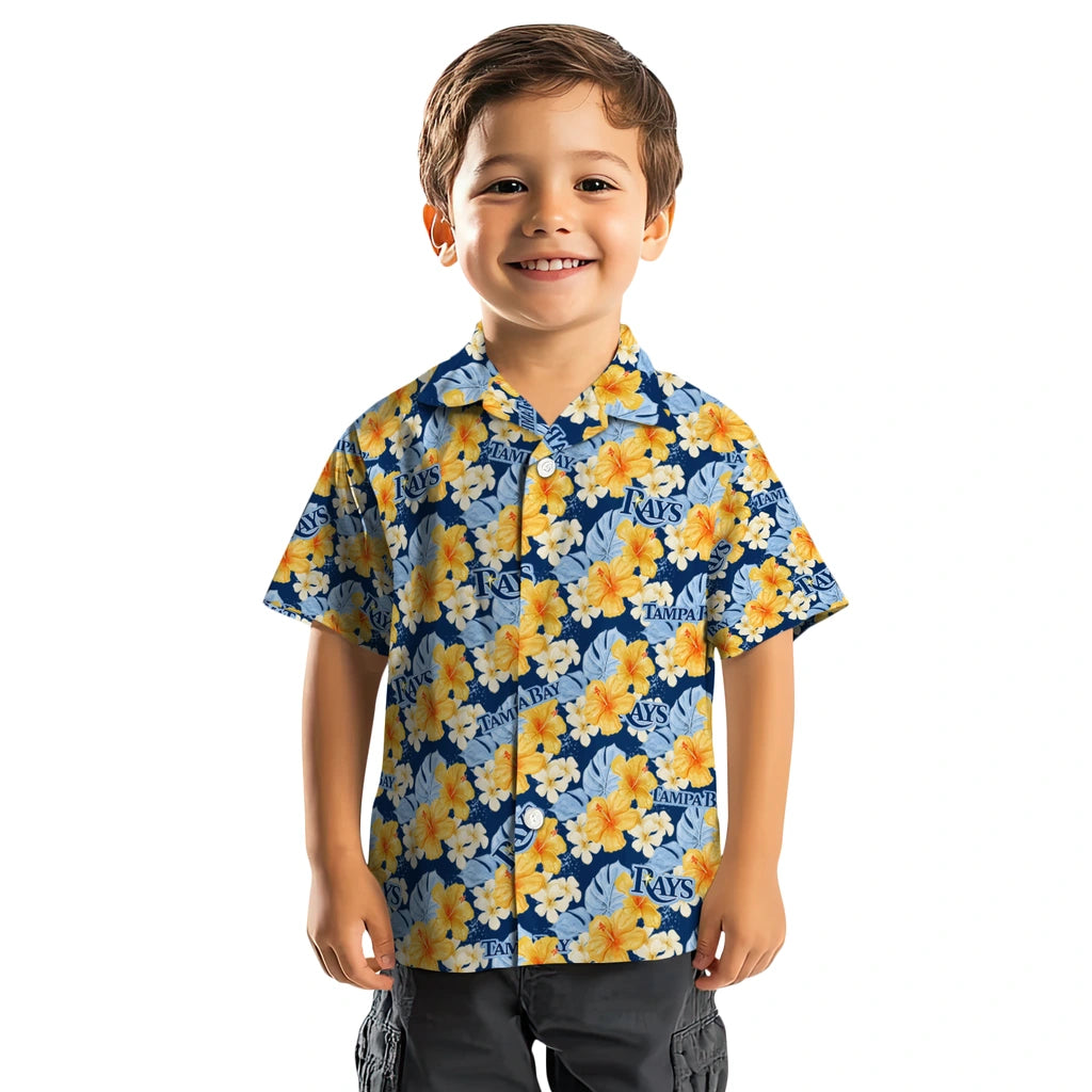 Tampa Bay Rays Hawaiian Shirt - Hibiscus Tropics | Moonbestprint