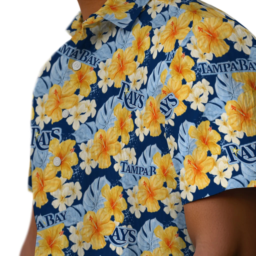 Tampa Bay Rays Hawaiian Shirt - Hibiscus Tropics | Moonbestprint