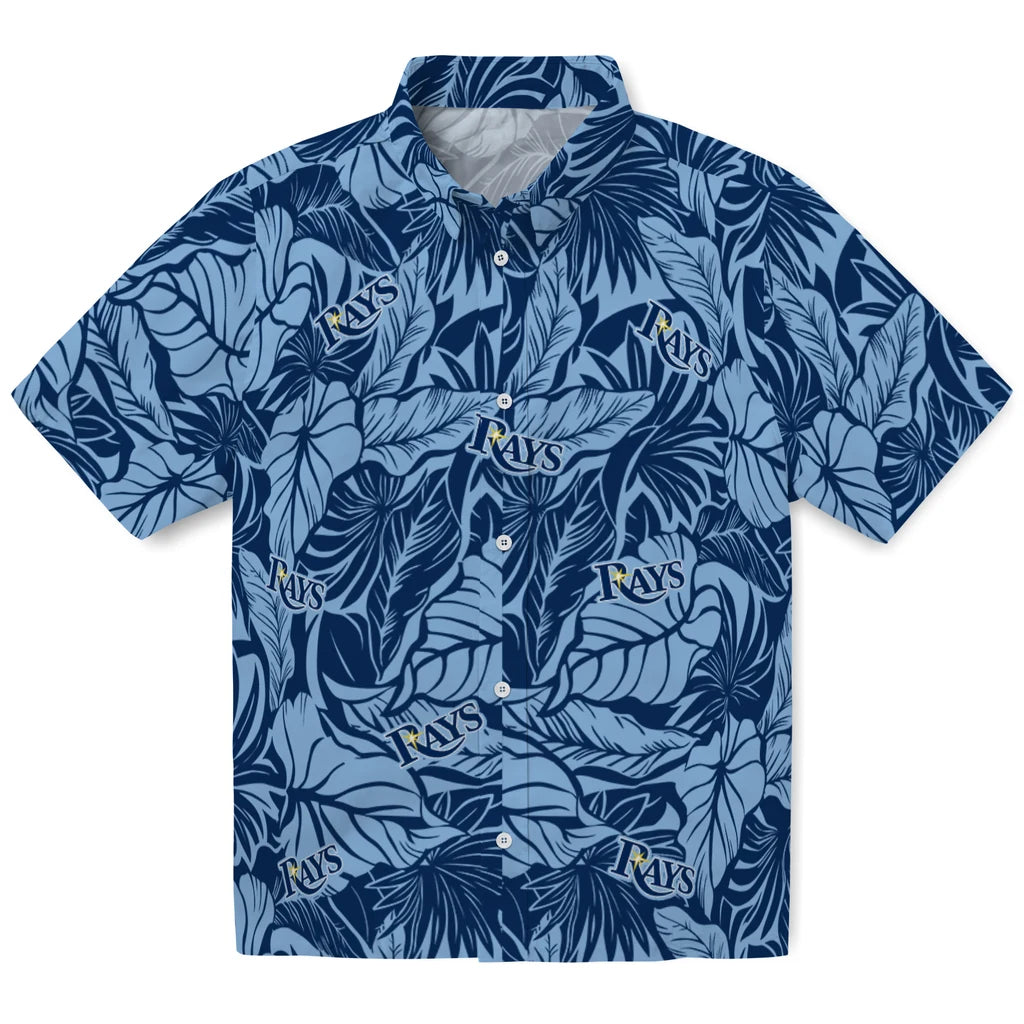 Tampa Bay Rays Hawaiian Shirt - Monstera Layer | Moonbestprint