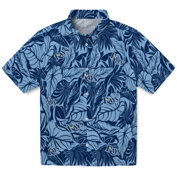 Tampa Bay Rays Hawaiian Shirt - Monstera Layer | Moonbestprint