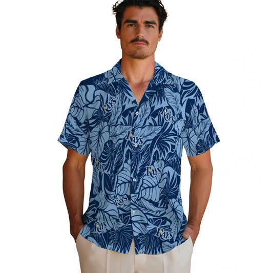 Tampa Bay Rays Hawaiian Shirt - Monstera Layer | Moonbestprint
