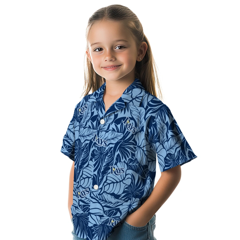 Tampa Bay Rays Hawaiian Shirt - Monstera Layer | Moonbestprint