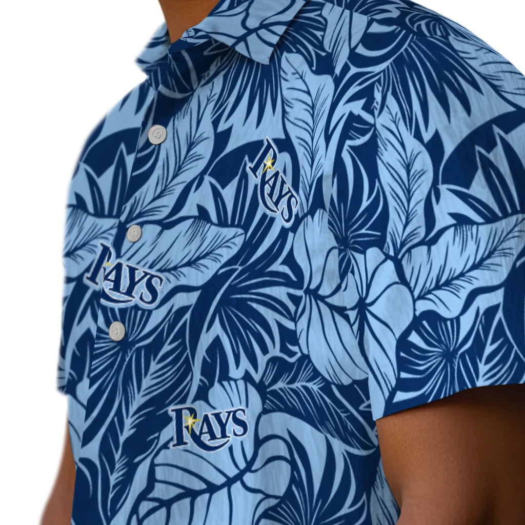 Tampa Bay Rays Hawaiian Shirt - Monstera Layer | Moonbestprint