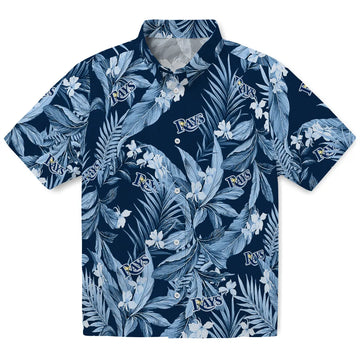 Tampa Bay Rays Hawaiian Shirt - Palm Leaves | Moonbestprint