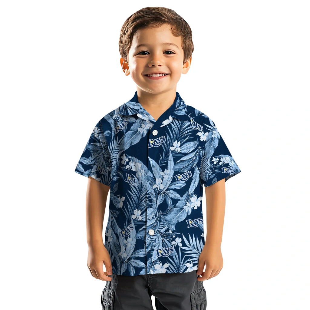 Tampa Bay Rays Hawaiian Shirt - Palm Leaves | Moonbestprint
