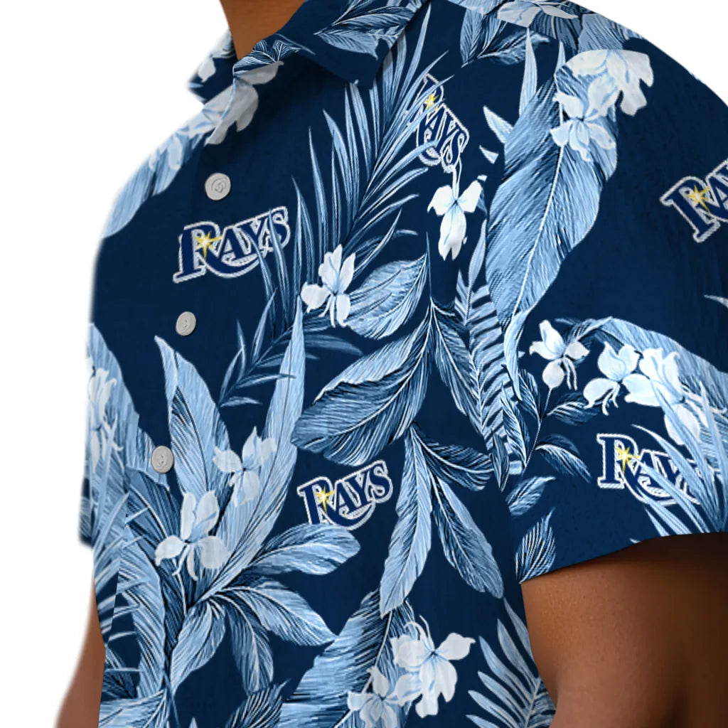 Tampa Bay Rays Hawaiian Shirt - Palm Leaves | Moonbestprint