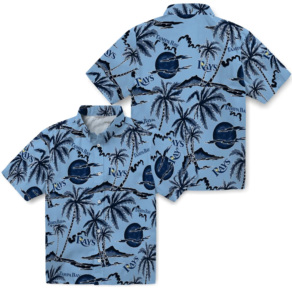 Tampa Bay Rays Hawaiian Shirt - Palm Sunset | Moonbestprint