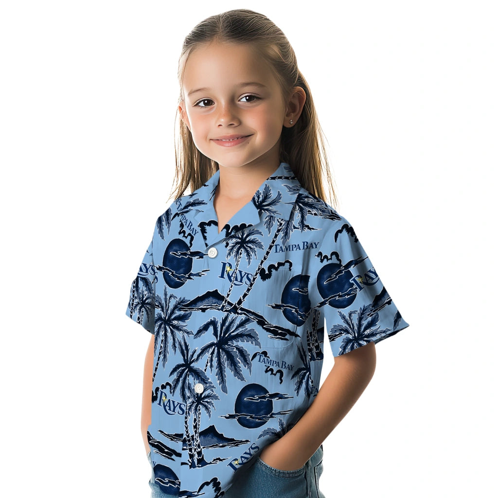 Tampa Bay Rays Hawaiian Shirt - Palm Sunset | Moonbestprint