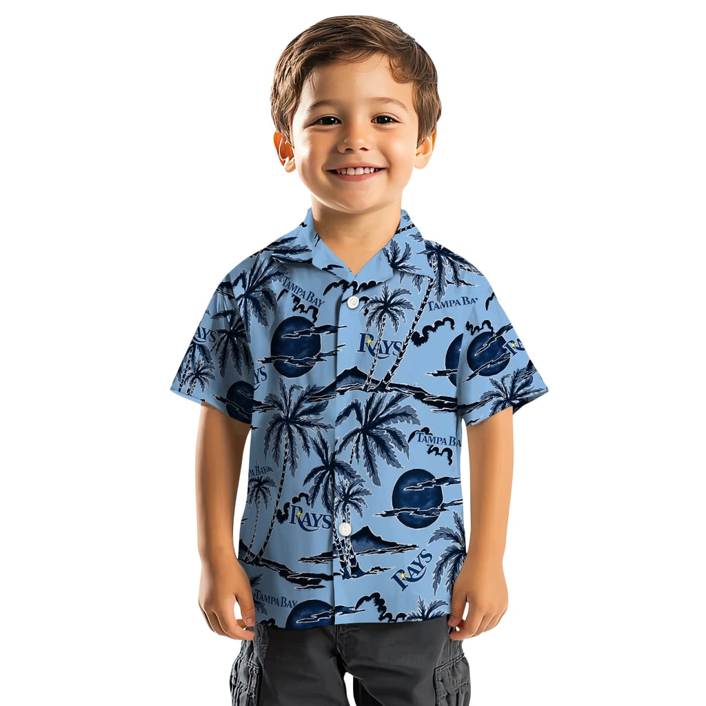 Tampa Bay Rays Hawaiian Shirt - Palm Sunset | Moonbestprint