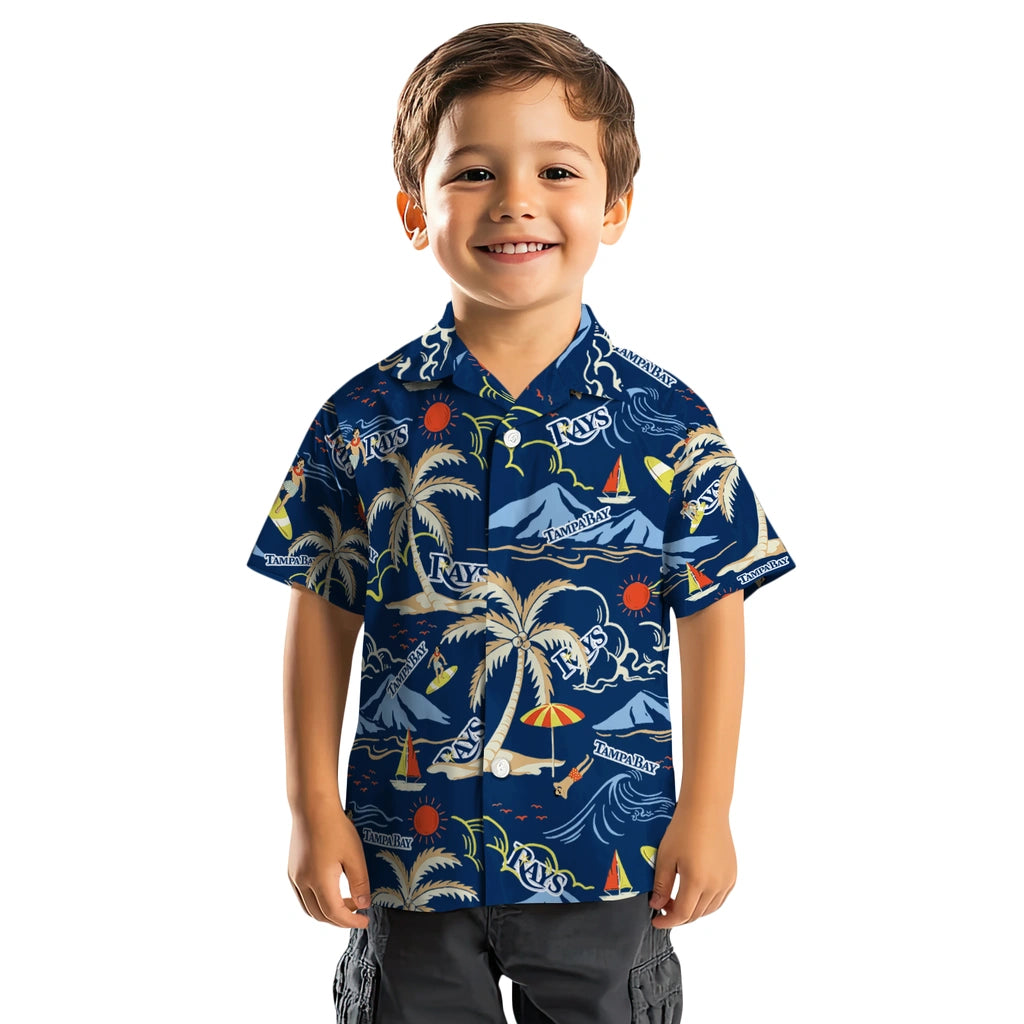 Tampa Bay Rays Hawaiian Shirt - Palm Tree Island | Moonbestprint