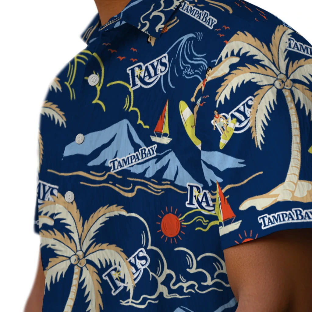 Tampa Bay Rays Hawaiian Shirt - Palm Tree Island | Moonbestprint