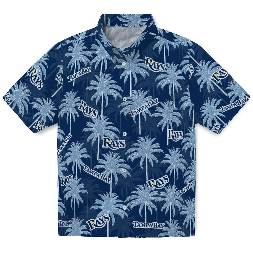 Tampa Bay Rays Hawaiian Shirt - Palm Tree Motif | Moonbestprint