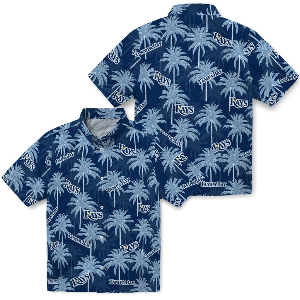 Tampa Bay Rays Hawaiian Shirt - Palm Tree Motif | Moonbestprint