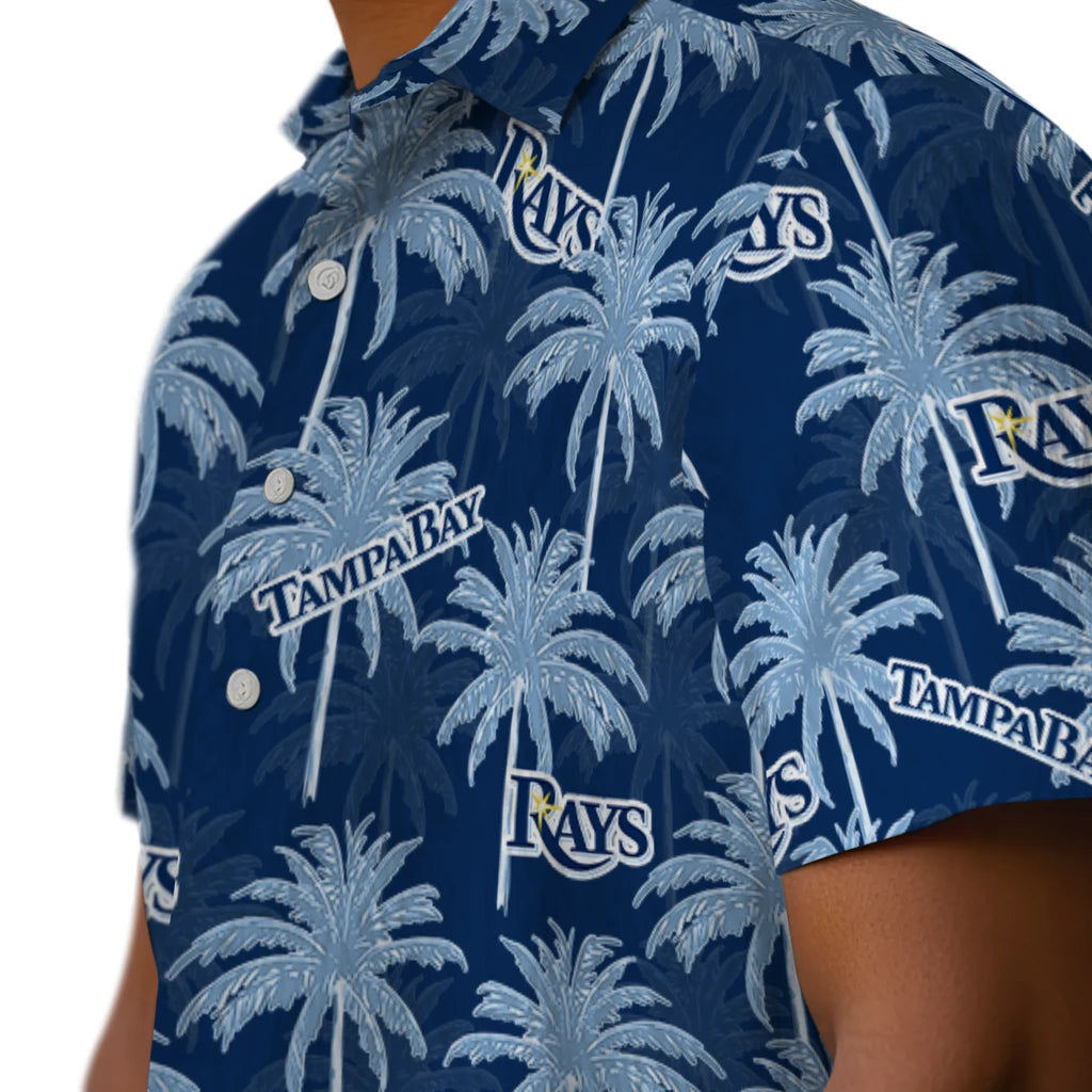 Tampa Bay Rays Hawaiian Shirt - Palm Tree Motif | Moonbestprint