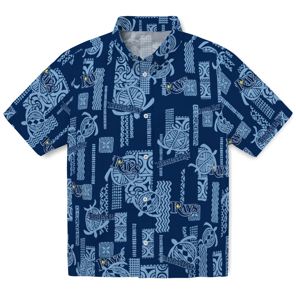Tampa Bay Rays Hawaiian Shirt - Turtle Lines | Moonbestprint