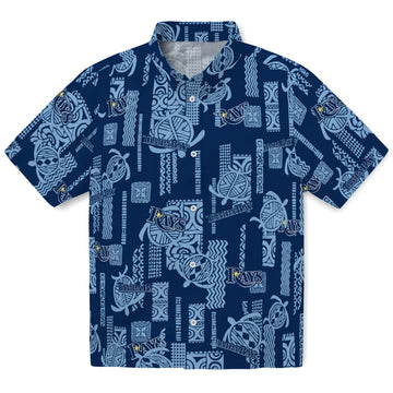 Tampa Bay Rays Hawaiian Shirt - Turtle Lines | Moonbestprint