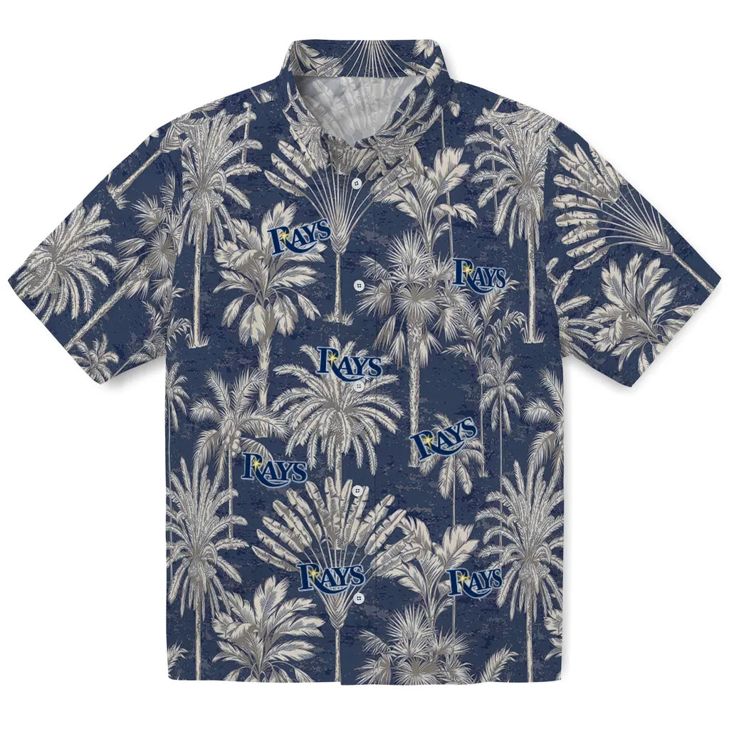 Tampa Bay Rays Hawaiian Shirt - Vintage Palm Tree | Moonbestprint