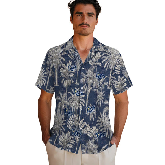 Tampa Bay Rays Hawaiian Shirt - Vintage Palm Tree | Moonbestprint