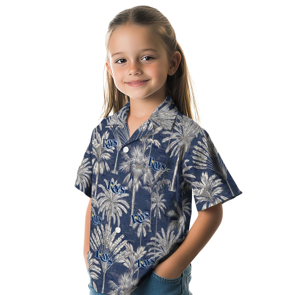 Tampa Bay Rays Hawaiian Shirt - Vintage Palm Tree | Moonbestprint