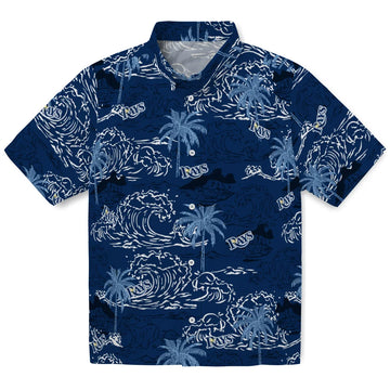 Tampa Bay Rays Hawaiian Shirt - Wave Palm | Moonbestprint